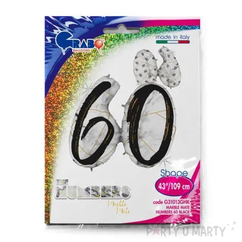 balon foliowy marmur 60 czarny grabo 43 shp