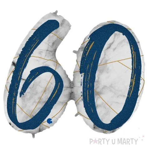 balon foliowy marmur 60 granatowy grabo 43 shp