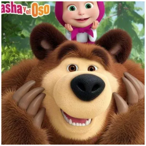 balon foliowy masha i niedzwiedz flexmetal 18 rnd