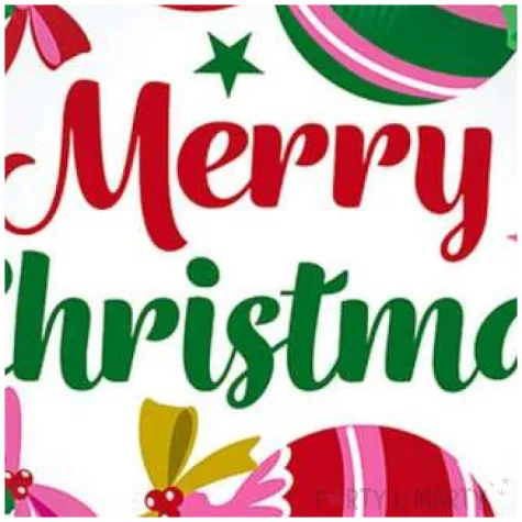 balon foliowy merry christmas bombki qualatex 18 rnd