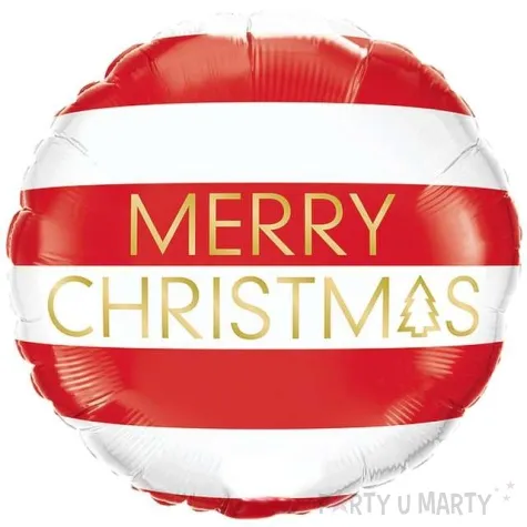 balon foliowy merry christmas pasy qualatex 18 rnd