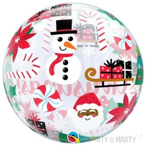 balon foliowy merry christmas qualatex 22 rnd