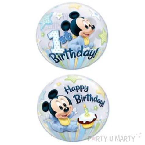 balon foliowy mickey 1 urodziny qualatex 22 orb