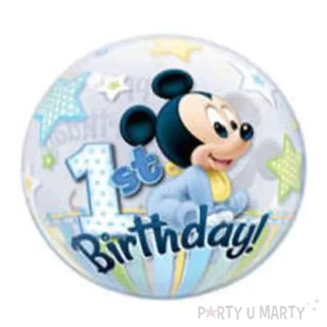 balon foliowy mickey 1 urodziny qualatex 22 orb