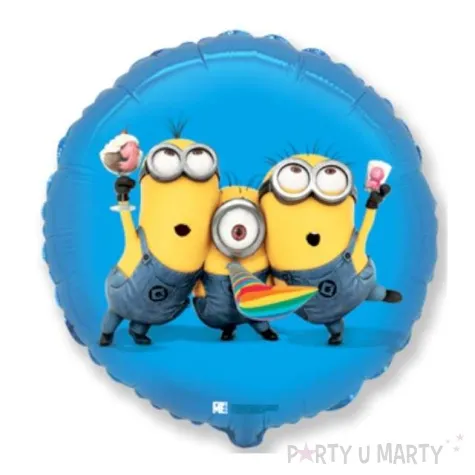 balon foliowy minionki niebieski flexmetal 18 rnd