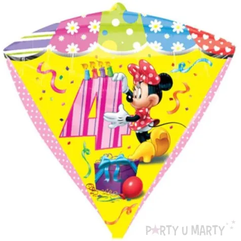 balon foliowy minnie mouse 4 urodziny amscan 17 dmz