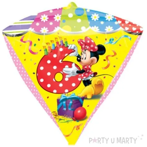 balon foliowy minnie mouse 6 urodziny amscan 17 dmz