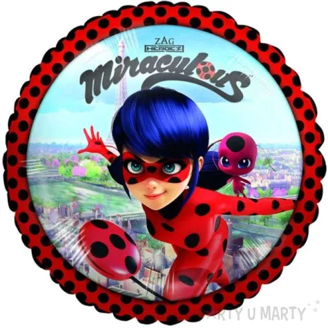 balon foliowy miraculum biedronka i czarny kot amscan 9 rnd