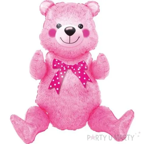 balon foliowy mis z kokardka rozowy partypal 32 shp