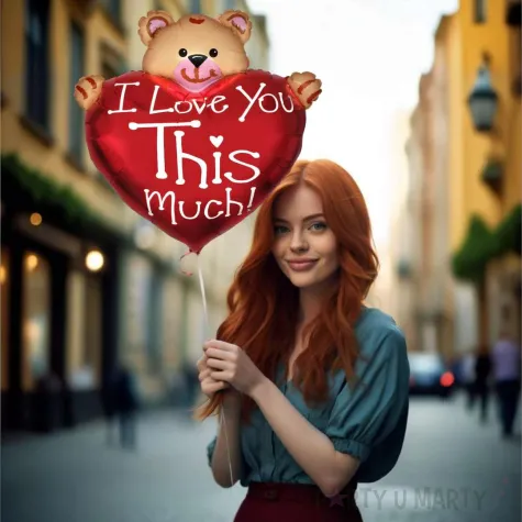 balon foliowy mis z sercem flexmetal 24 hrt