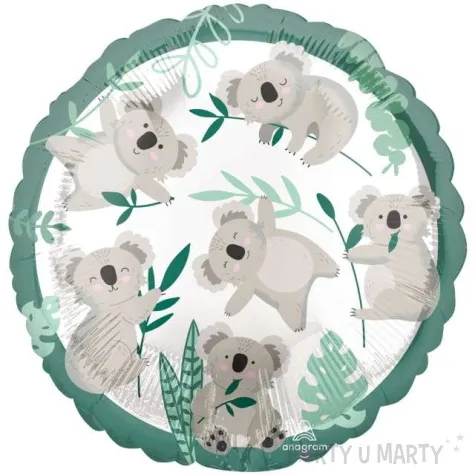 balon foliowy misie koala amscan 18 rnd