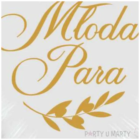 balon foliowy mloda para i galazka bialo zloty 18 hrt