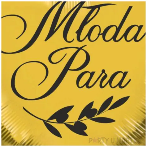 balon foliowy mloda para i galazka zloto czarny 18 hrt