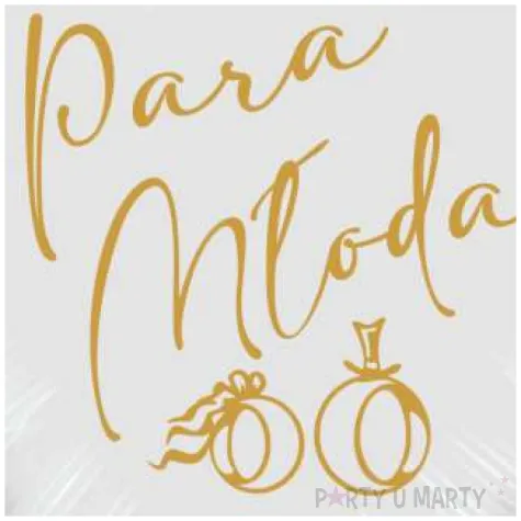 balon foliowy mloda para i obraczki bialo zloty 18 hrt