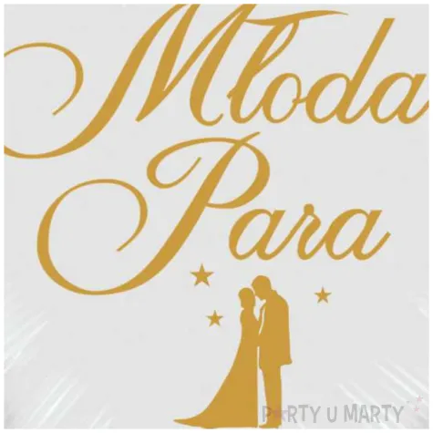 balon foliowy mloda para w gwiazdach bialo zloty 18 hrt