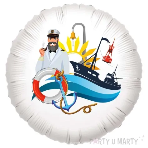 balon foliowy morska podroz bialy 18 rnd