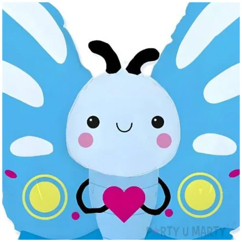 balon foliowy motylek niebieski dekoracja na dzien wiosny urodziny 24 shp