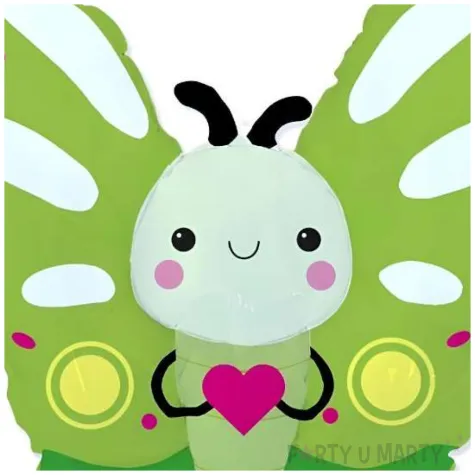 balon foliowy motylek zielony dekoracja na dzien wiosny urodziny 24 shp