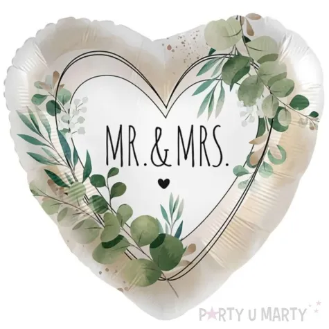 balon foliowy mr mrs bialy premioloon 18 hrt