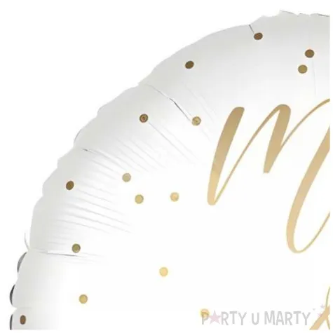 balon foliowy mr mrs bialy procos 18 rnd