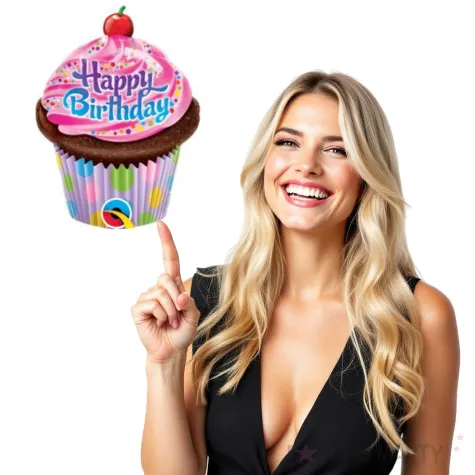 balon foliowy muffinka kolorowa qualatex 14 shp