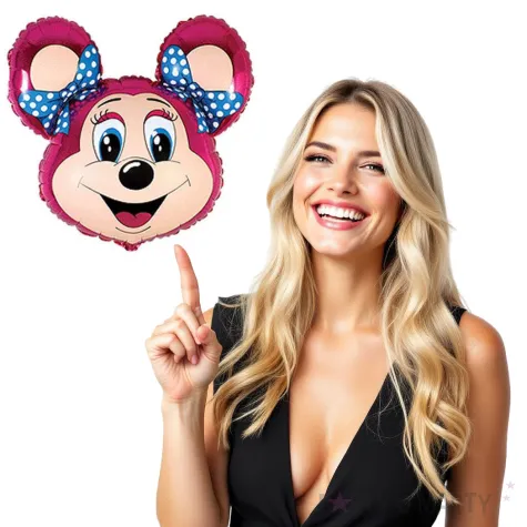 balon foliowy myszka babsy rozowy flexmetal 24 shp