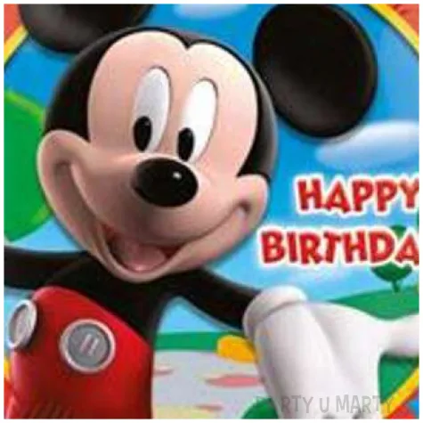 balon foliowy myszka mickey happy birthday amscan 18 rnd