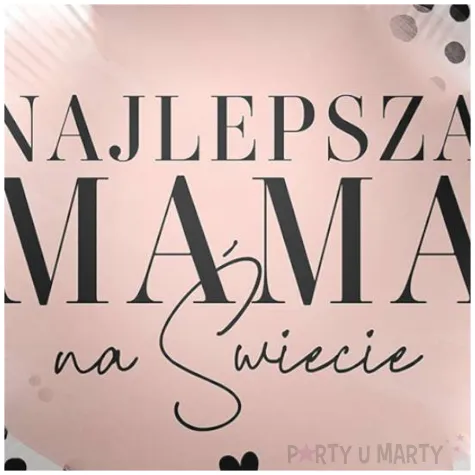 balon foliowy najlepsza mama na swiecie bialo rozowy premioloon 17 rnd
