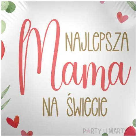balon foliowy najlepsza mama na swiecie bialy premioloon 17 rnd
