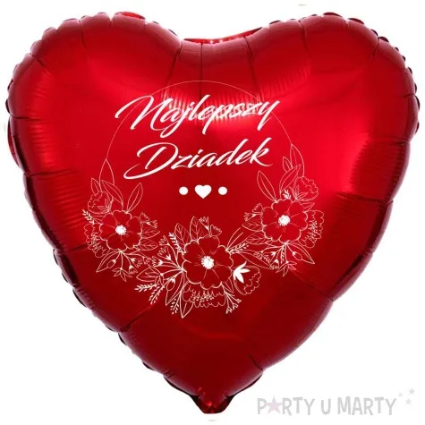 balon foliowy najlepszy dziadek czerwony 18 hrt