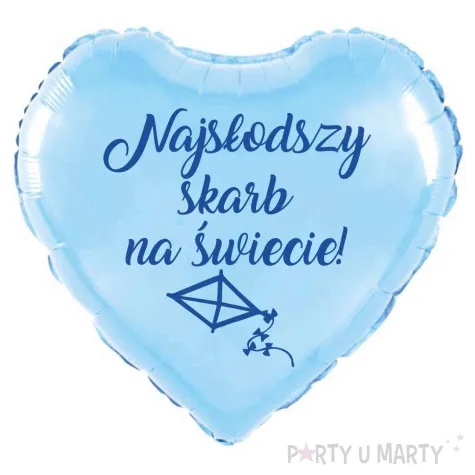 balon foliowy najslodszy skarb na swiecie niebieski blekitny 18 hrt