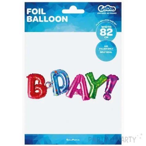 balon foliowy napis b day godan 32 shp