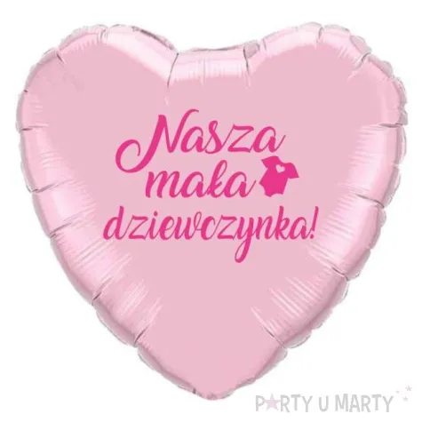 balon foliowy nasza mala dziewczynka fuksja rozowy 18 hrt