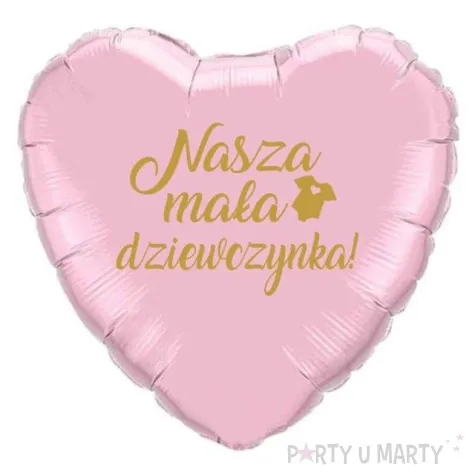 balon foliowy nasza mala dziewczynka zloty rozowy 18 hrt