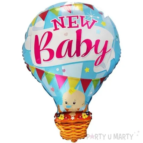 balon foliowy new baby chlopiec w balonie niebieski flexmetal 24 shp