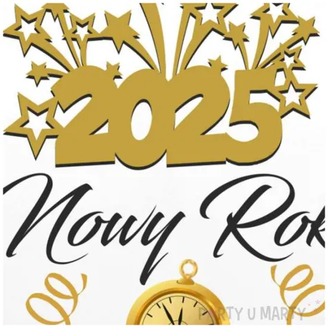 balon foliowy nowy rok 2025 bialy 18 rnd