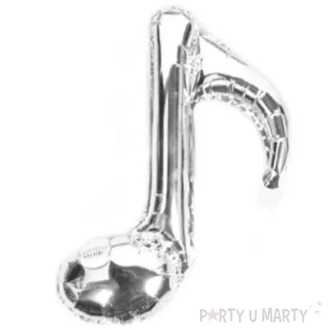 balon foliowy nuta pojedyncza srebrny 16 shp