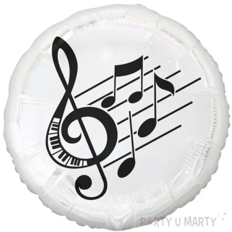 balon foliowy nutki czarny bialy godan 18 rnd