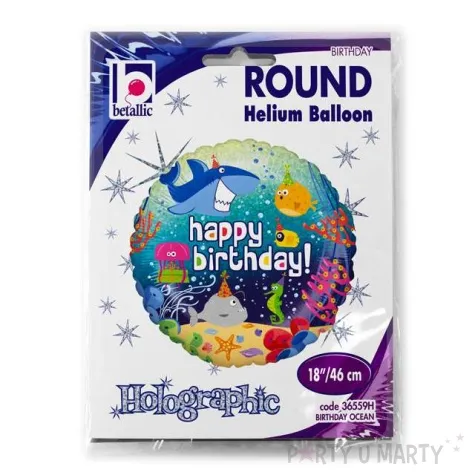 balon foliowy ocean happy birthday betallic 18 rnd