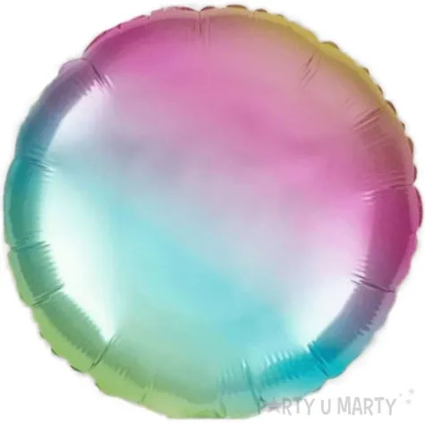 balon foliowy okragly pastelowy gradient flexmetal 9 rnd