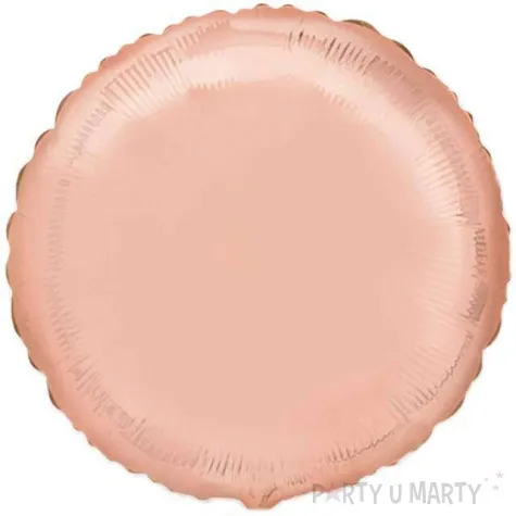 balon foliowy okragly rozowe zloto flexmetal 18 rnd