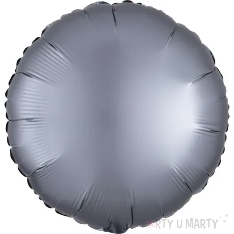 balon foliowy okragly satynowy grafitowy amscan 17 rnd