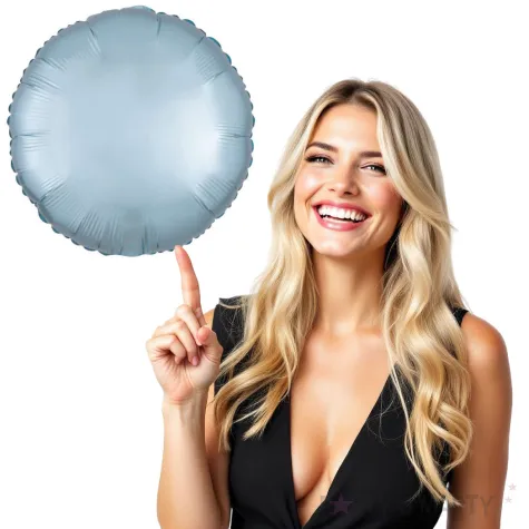 balon foliowy okragly satynowy niebieski jasny amscan 17 rnd