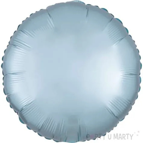 balon foliowy okragly satynowy niebieski jasny amscan 17 rnd
