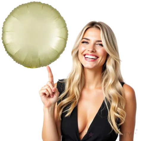 balon foliowy okragly satynowy zolty jasny amscan 17 rnd