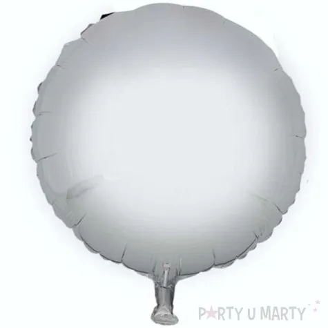 balon foliowy okragly srebrny godan 18 rnd