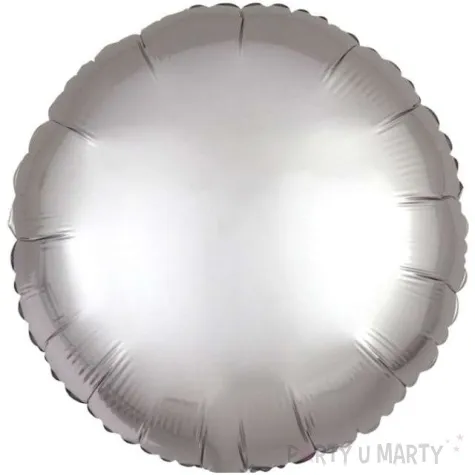 balon foliowy okragly srebrny mat amscan 17 rnd