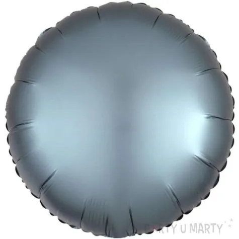 balon foliowy okragly szary mat amscan 17 rnd