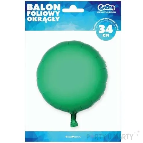 balon foliowy okragly zielony godan 18 rnd