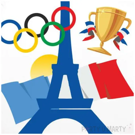 balon foliowy olimpiada paryz 2024 eiffla bialy 18 rnd